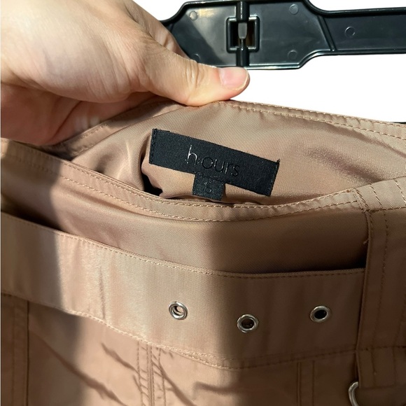 H:ours Ariella Mini Skirt in Khaki Brown - Picture 5 of 6